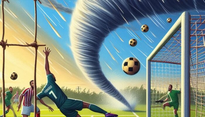 Gol Aneh dan Langka Terjadi karena Angin Tornado Bawa Bola Masuk ke Gawang
