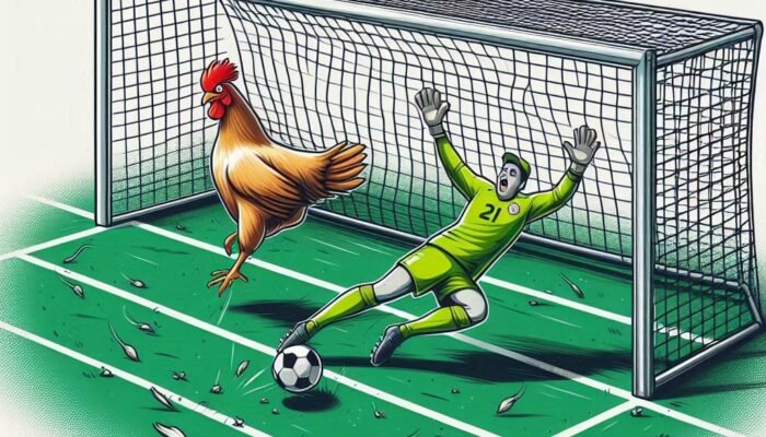 Gol Tercepat dalam Sejarah Sepak Bola Terjadi karena Ayam Masuk Lapangan dan Ganggu Kiper