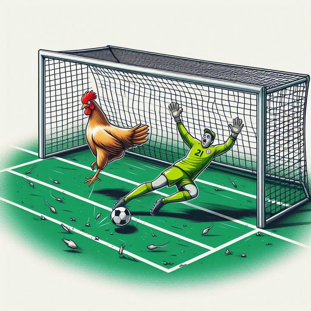 Gol Tercepat Terjadi Gara-Gara Ayam Masuk Lapang