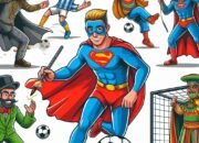 Pertandingan Sepak Bola dengan Kostum Aneh dan Lucu