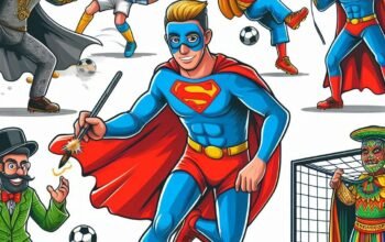 Pertandingan Sepak Bola dengan Kostum Aneh dan Lucu