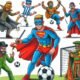 Pertandingan Sepak Bola dengan Kostum Aneh dan Lucu