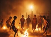 Gila! Sepak Bola Pakai Bola Api? Ini Aksi Nekat yang Jadi Tren Ekstrem