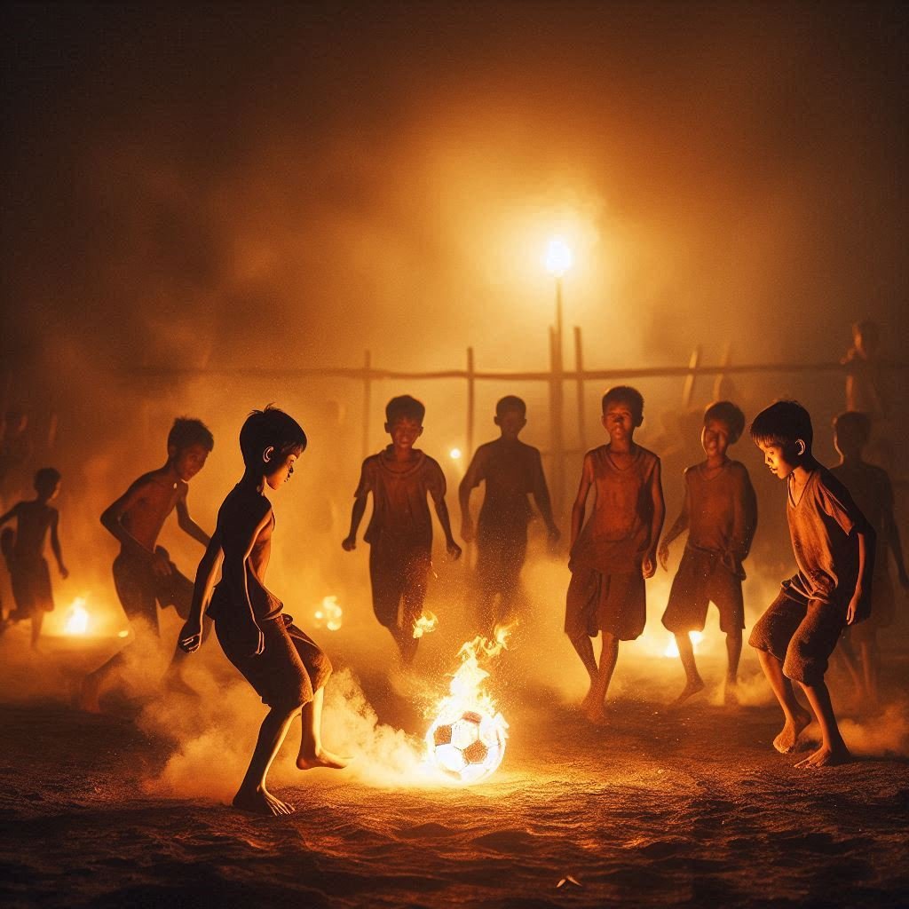 Gila! Sepak Bola Pakai Bola Api? Ini Aksi Nekat yang Jadi Tren Ekstrem