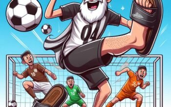 Pertandingan Sepak Bola Seru Pakai Sandal Lucu Banget
