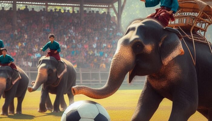 Kamu Tidak Akan Percaya! Begini Serunya Pertandingan Bola Gajah di Dunia Nyata