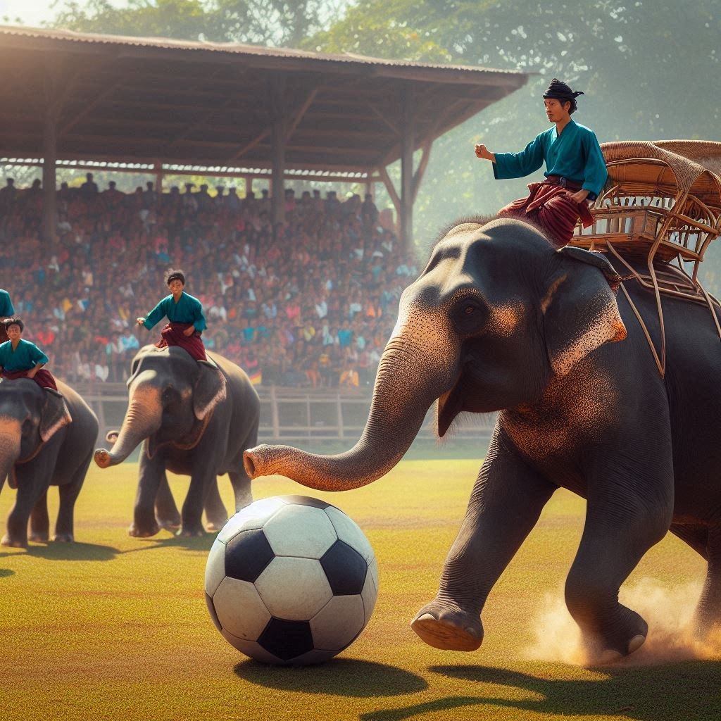 Kamu Tidak Akan Percaya! Begini Serunya Pertandingan Bola Gajah di Dunia Nyata